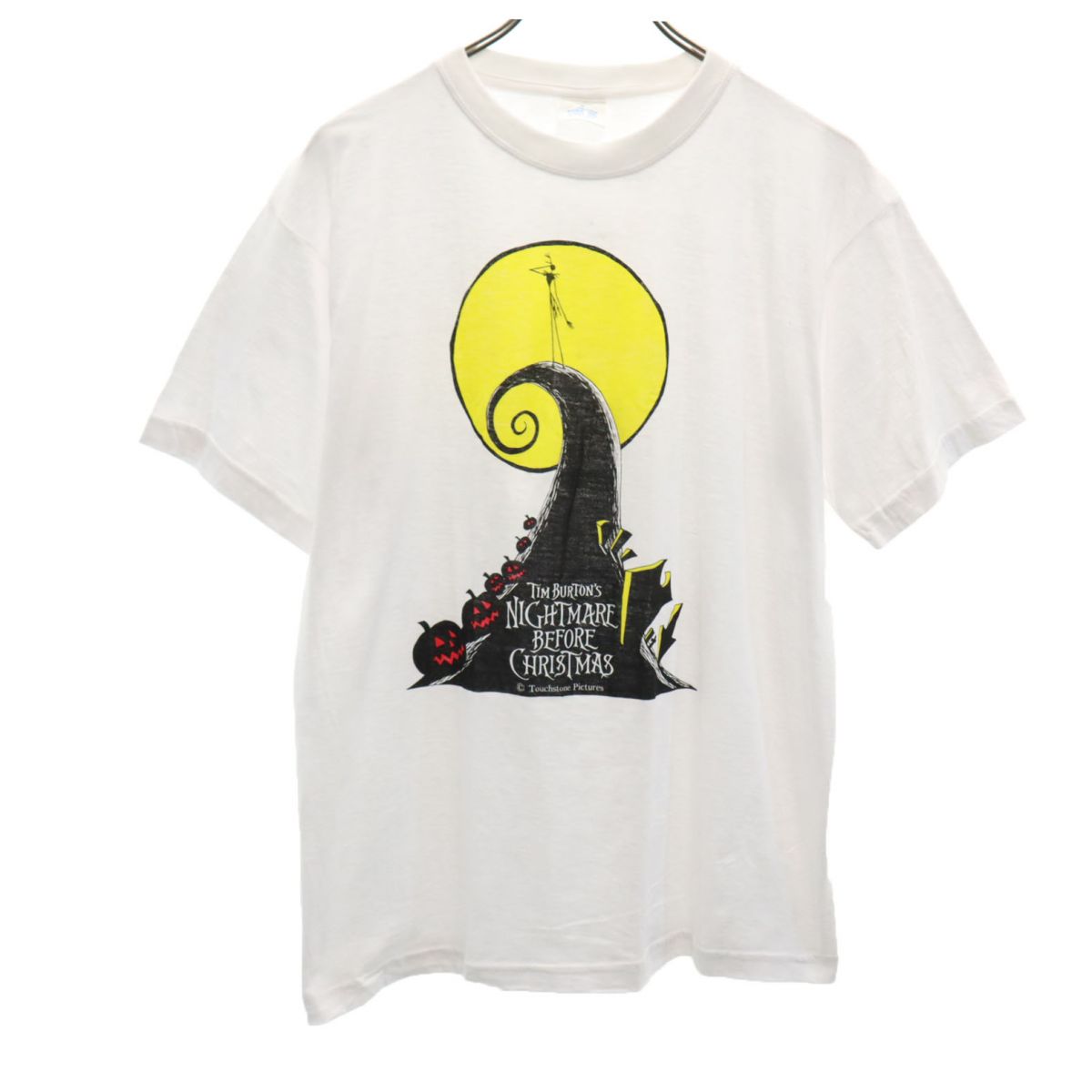 ファンタジーアミューズ SEGA 1998 90s ナイトメアービフォアクリスマス オールド プリント 半袖 Tシャツ F ホワイト メンズ