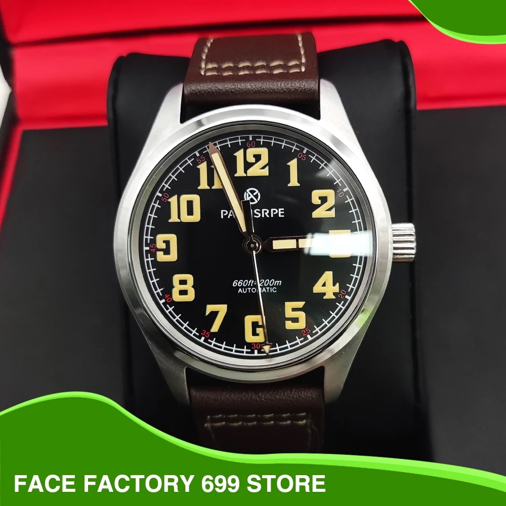 自動巻き時計nh35,ステンレススチールケース316l,詰め替え可能な直径40mm,オリジナルアクセサリー - 1511