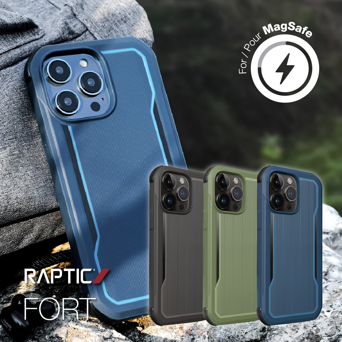 iPhone14 Pro 対応 ケース カバー MagSafe 対応 マグネット 付き MIL規格 クリア シンプル スマホケース 耐衝撃 薄型 スマホカバー Fort MagSafe RAPTIC 6,863円