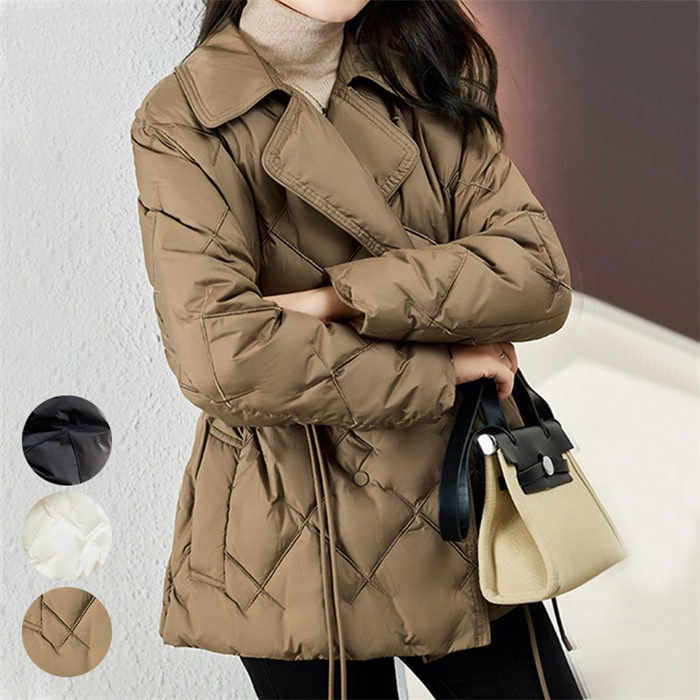 ダウンジャケット レディース 秋 冬 ダウンコート中綿コート 体型カバー OL ビジネス 通勤 通学