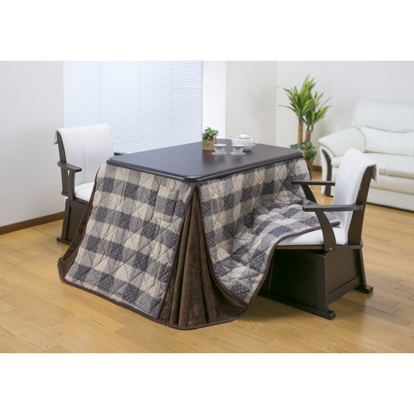 こたつ セット ダイニング こたつフルセット 10580 テーブル＋布団＋チェア2脚 03980 ブラウン メーカー直送