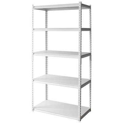 他サイト： アイリスプラザ ラック スチール メタル 幅90cm 5段 STR-900 ホワイト 幅約90×奥行約46×高さ約183の商品画像