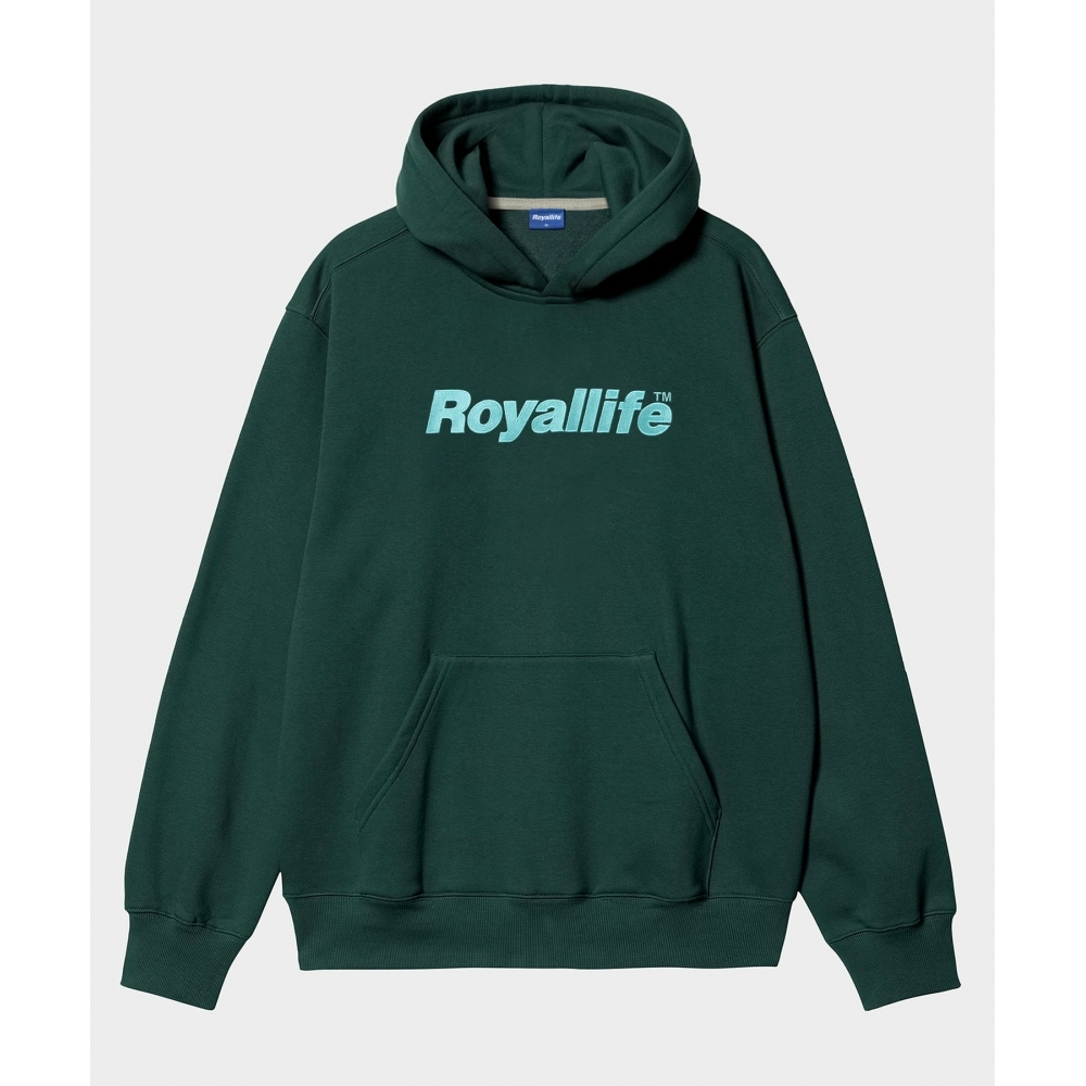 ROYALLIFE RLPH3001 OG刺繍ロゴ起毛フードティー - グリーン