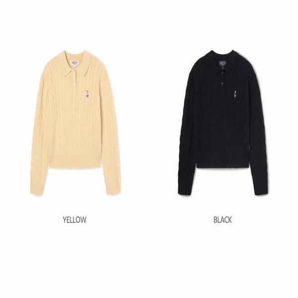 スティーブ ケーブル ボタン カラー ニット / Steve Cable Button Collar Pullover_A WHKAF4931F 4,498円