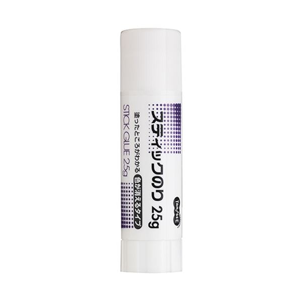 （まとめ） TANOSEE スティックのり色が消えるタイプ 25g 1本 (×50セット)