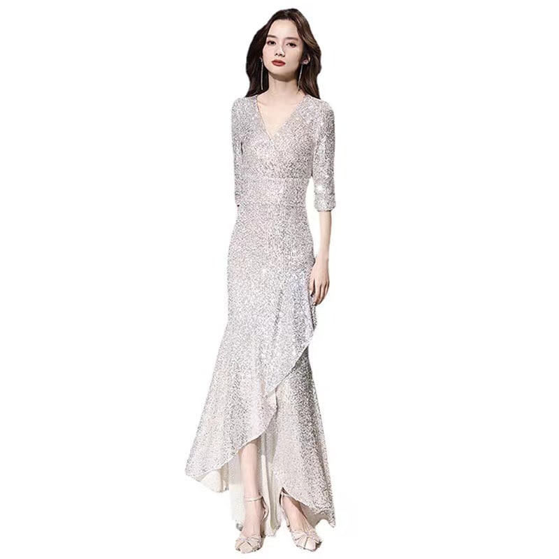 夏新品パーティードレス ワンピース ウェディングドレス 結婚式 成人式 パーティードレス エレガント エンパイア 誕生日 花嫁ロングドレス お呼ばれ 挙式hs5964