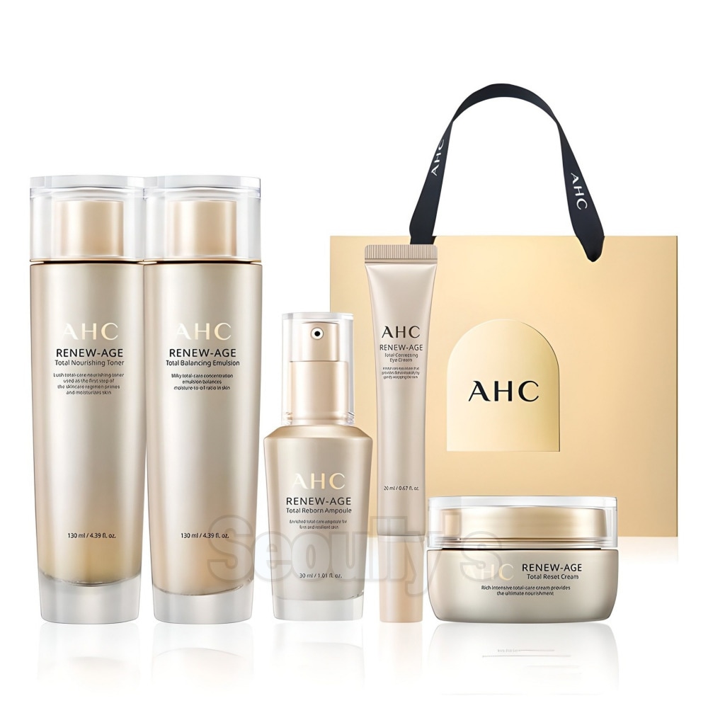 レニューエイジ トータル 5種 スキンケア ギフト セット(トナー + エマルジョン + クリーム + アンプル + アイクリーム)