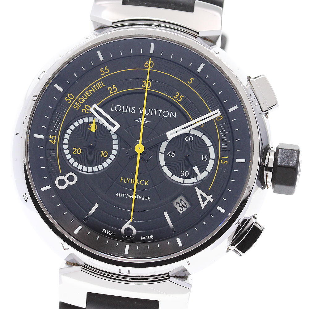 ルイ・ヴィトン LOUIS VUITTON Q102B タンブール フライバッククロノグラフ 自動巻き メンズ _846427【中古】