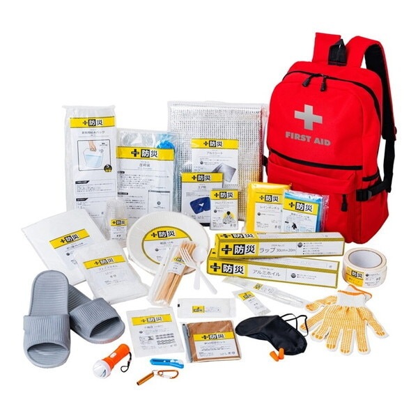 防災リュック 防災グッズ ファミリー・ライフ 防災士が選んだオリジナル防災用品30点セットDX(04355) メーカー直送