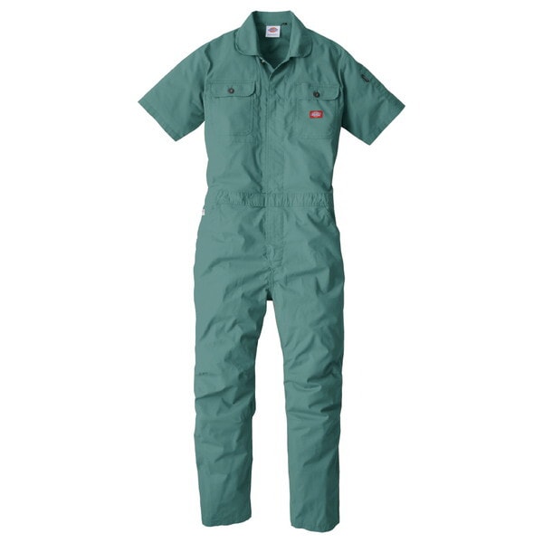 D749 グリーン 3L ストレッチCVC 半袖ツナギ