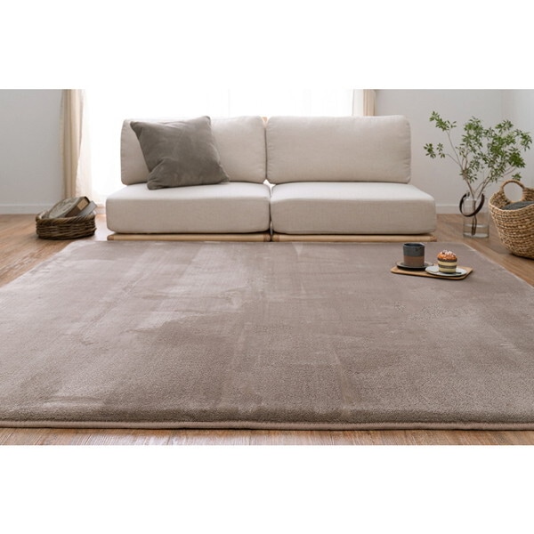 240620664 メレンゲタッチの洗える低反発ラグ 撥水機能付き 185240 ベージュ メーカー直送