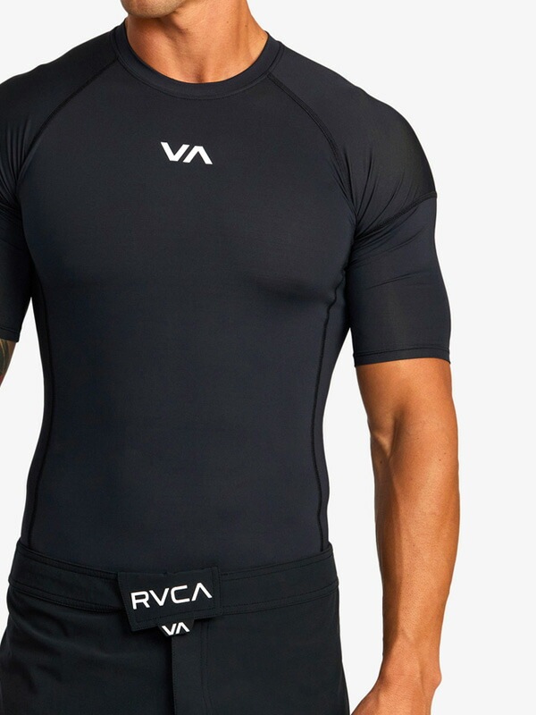 RVCA ルーカ Tシャツ ラッシュガード 半袖 RVCA RASHGUARD ルカ フィットネス ジム トレーニング ウェア BD041-810