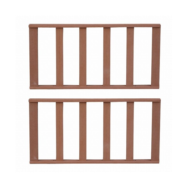 住まいスタイル 人工木ウッドデッキ ecofeel ストレートフェンス2枚組 ライトブラウン PWDE-ST-2P-LBR メーカー直送