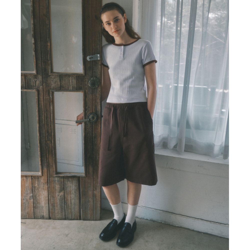 CODEGRAPHY バミューダスウェットパンツ_ブラウンモデル