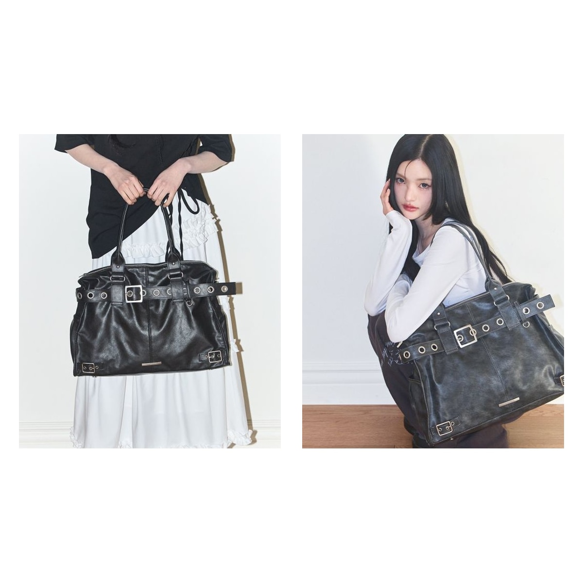 【ILLIGO】 BELTED SQUARE TOTE BAG 2色 正規品