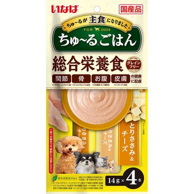 【36個セット】いなば ちゅーるごはん とりささみ＆チーズ 14g×4本