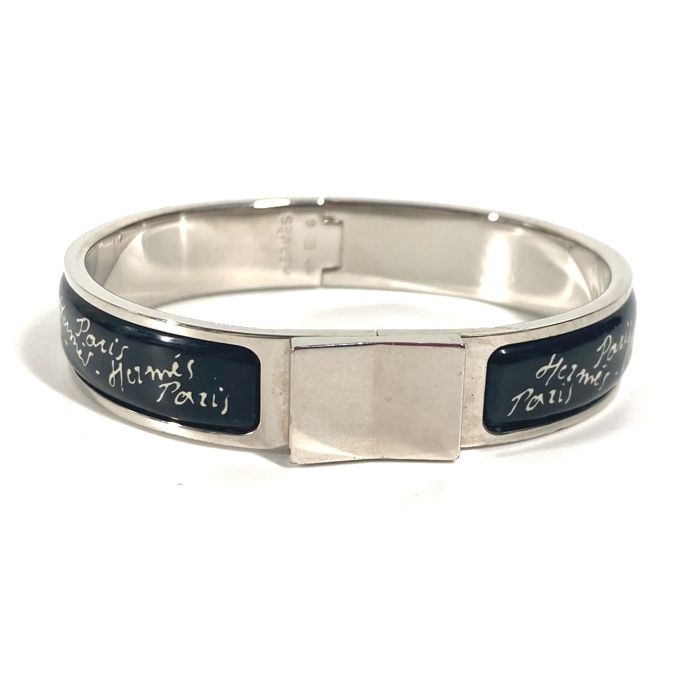 バングル エマイユ ブレスレット アクセサリー メタル ブラック