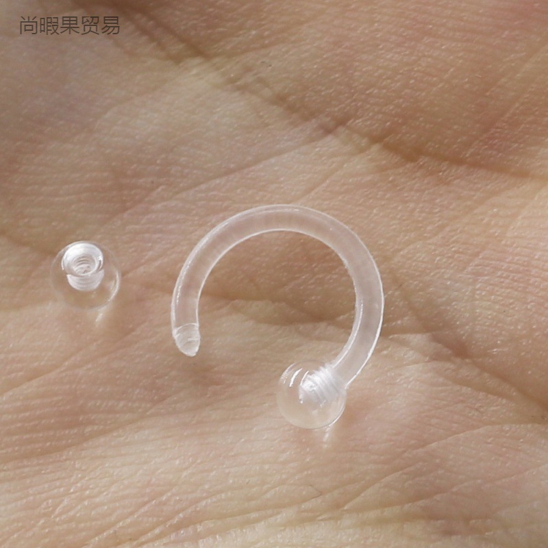 110セットアクリルミックスカラー透明不可視ピアス多用途装飾リップネイル眉毛ネイル鼻へそへそネイルネイルクロス