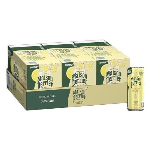 Maison Perrier(メゾンペリエ)フレーバー炭酸水 レモン 缶 250mlｘ30本(直輸入品)フランス産