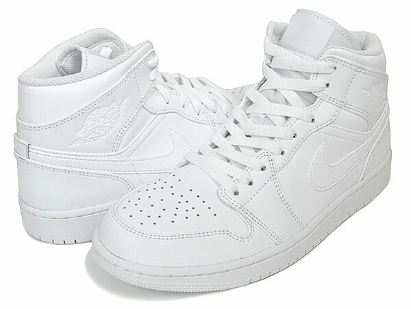 エアジョーダン 1 ミッド トリプルホワイト AJ1 554724-136 14,759円