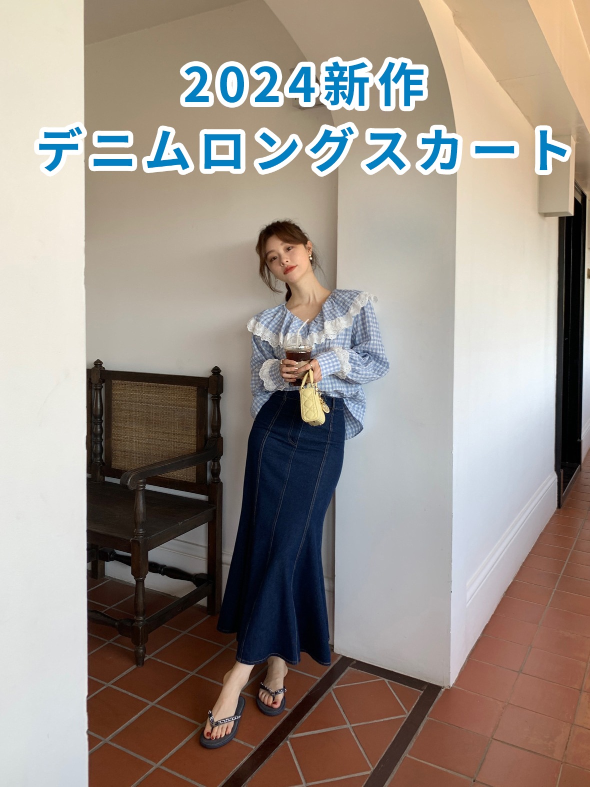 【NUKE】夏の新レトロデニムハーフスカート気質 カジュアル 百掛け 気質 レトロ