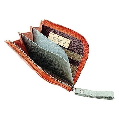 R/E SIDE ショート・Lジップ・ウォレット 小さい・軽い・でもたくさん入る財布 オレンジ