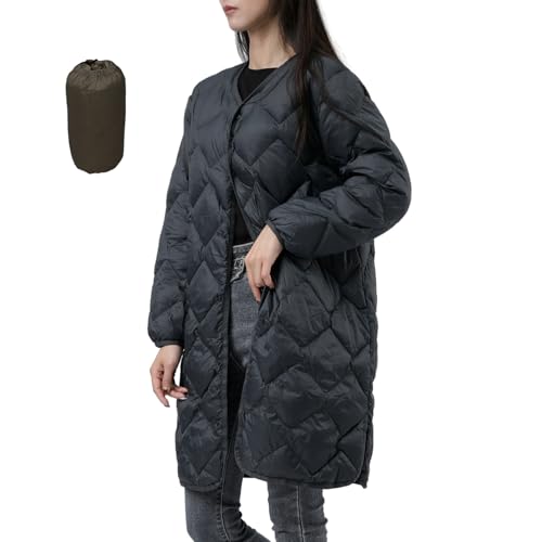 ダウンジャケット レディース ダウンコート ロング トップス 冬服 防寒着 冬 防寒 体型カバー 2WAY インナーダウン 軽量 防風 暖かい 防寒 保温 ジャケット 無地 シンプル カジュアル 収その他