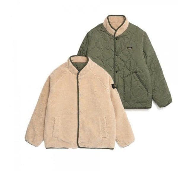 マレーバク ラウンド リバーシブル フリース ジップアップ N224UFJ160 BEIGE