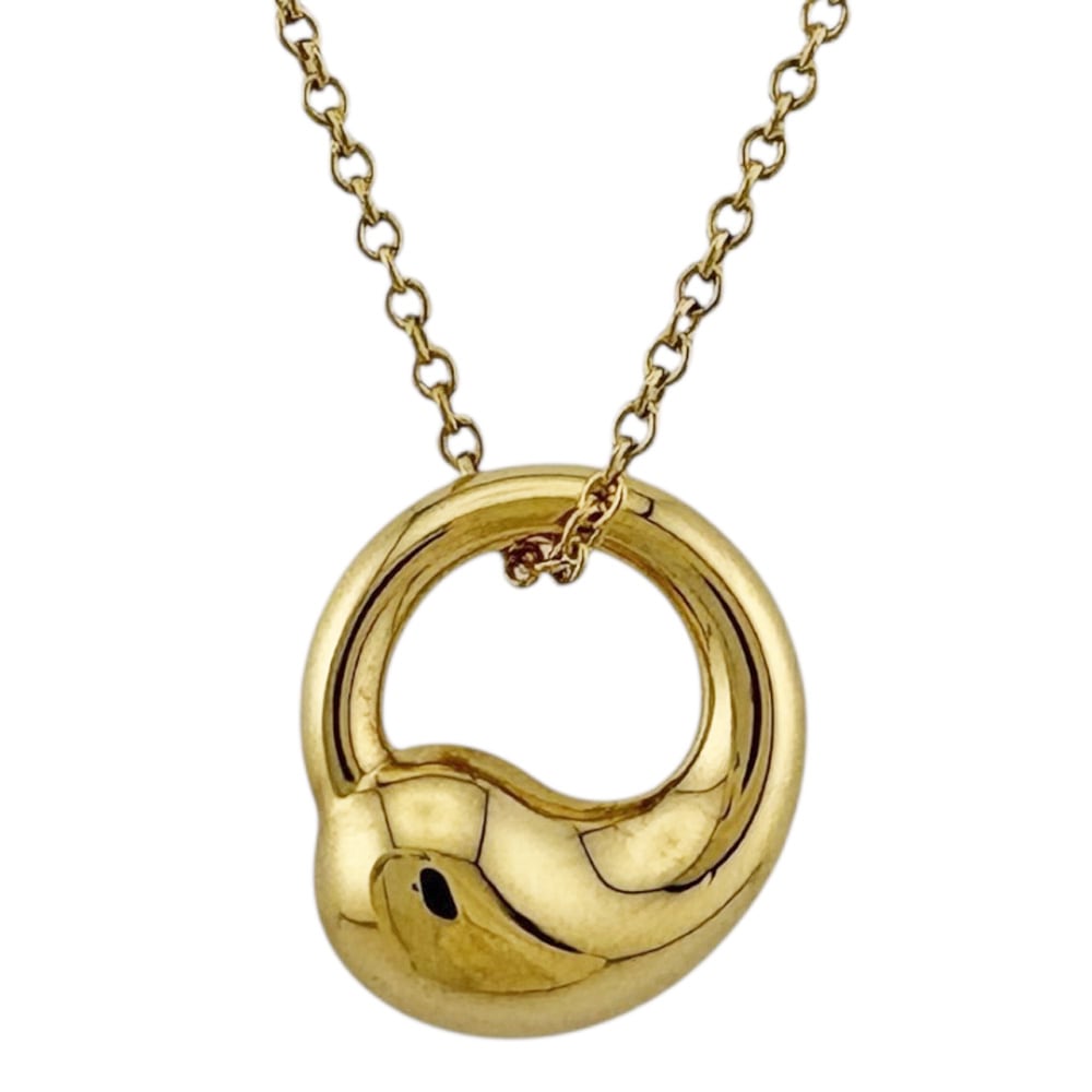 ティファニー エターナルサークル ネックレス 18金 K18イエローゴールド TIFFANY&Co. 中古 美品