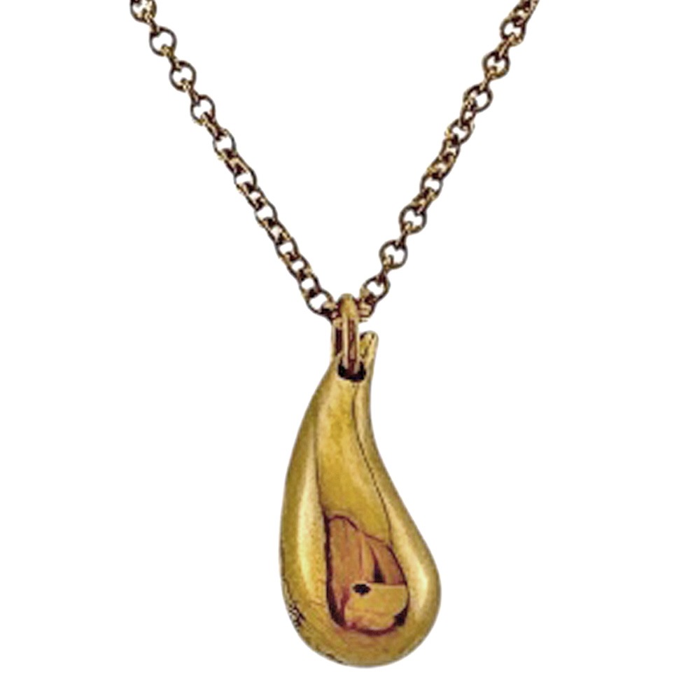 ティファニー ティアドロップ ネックレス 18金 K18イエローゴールド TIFFANY&Co. 中古 美品