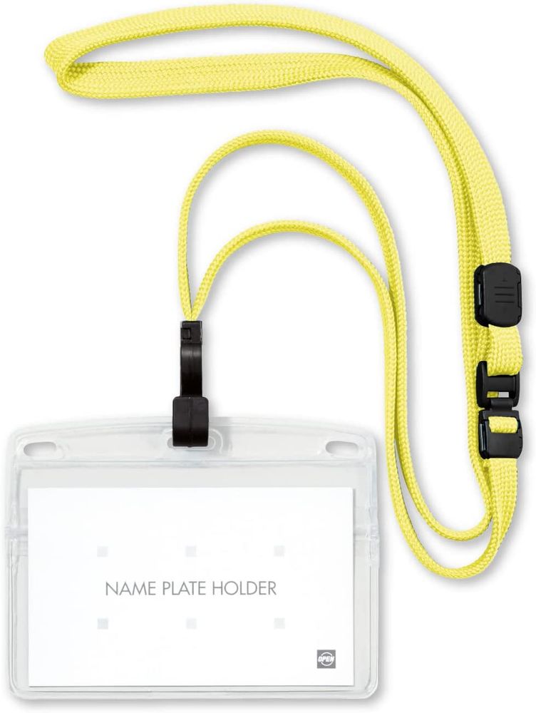 （まとめ買い）オープン工業 吊り下げ名札 ソフトヨコ名刺 フック式 10枚 レモンイエロー NL-22-LEY [x3]