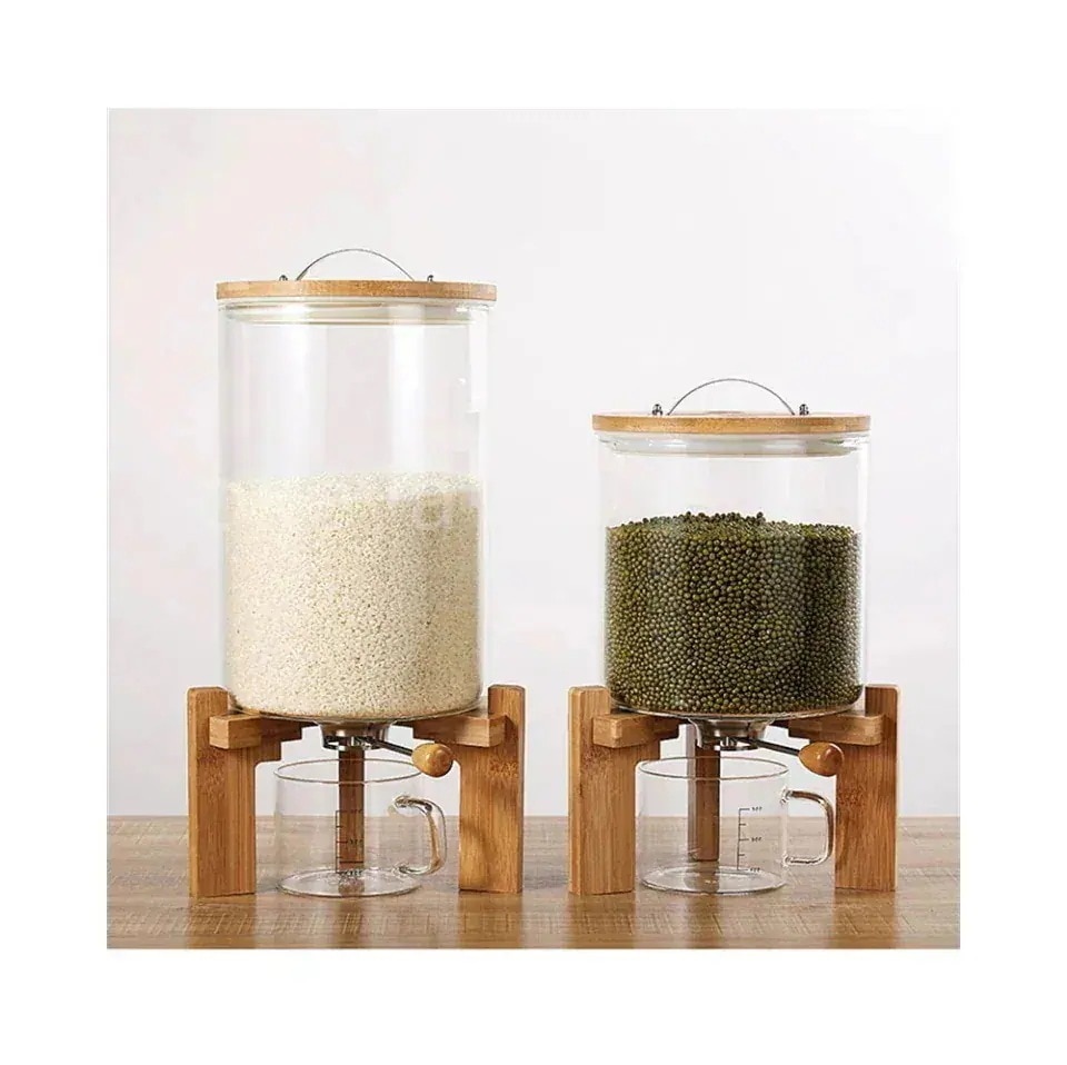 2枚で1oo円OFF！【最安値挑戦】 おしゃれ1 防湿 密閉 お米入れ お米保存容器 お米ケース ライス貯蔵タンク 計量カップ付貯蔵容器 米入れ ライスディスペンサー おしゃれ米びつ ライスボックス