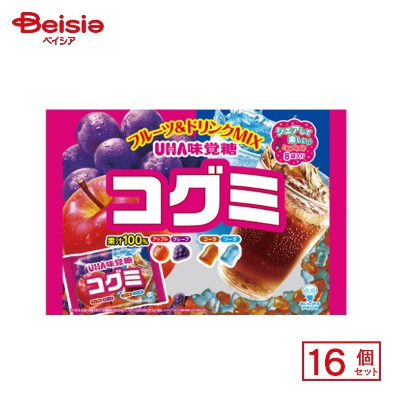 UHA味覚糖 コグミ ファミリーパック 128g(16g×8袋)×16個