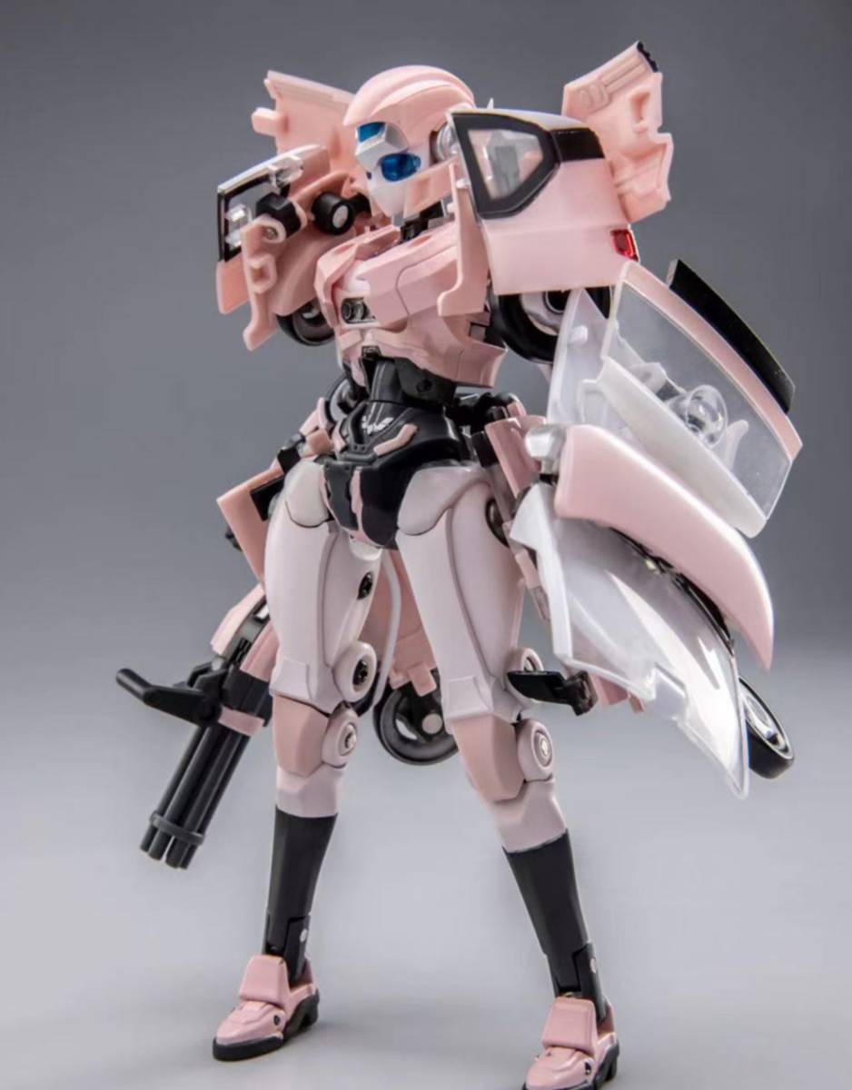 新品未開封【神機工業】高さ14cm 五菱宏光ミニEV 星雲 変形可能 合金あり 完成品