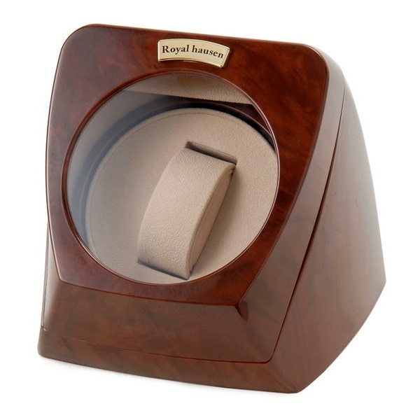 Royal hausen ロイヤルハウゼン ウォッチワインダー ワインディングマシーン 1本巻き RH002 木目調 ウォッチケース 腕時計ケース ブラウン