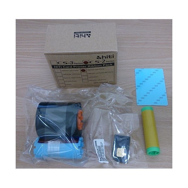 IDカードプリンターCS-200専用フルカラープリントリボン（400枚印刷/巻クリーニングキット付属）