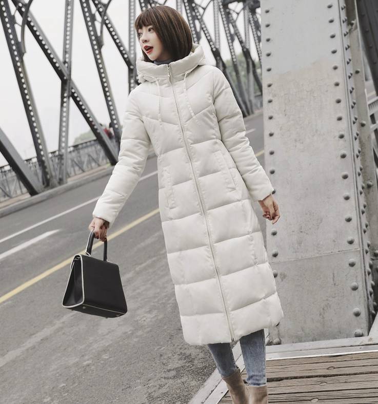 ジャケット コート ロング ダウン レディース フード ミモレ Iライン ファスナー ポケット 白 黒 赤 緑 グレー 大きいサイズ 防寒 お洒落 かわいい デイリー シンプル カジュアル 通勤 通学 6,415円