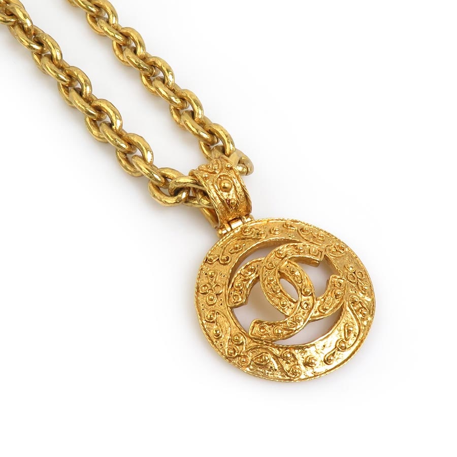 シャネル CHANEL ネックレス ココマーク メタル ゴールド レディース w0996a