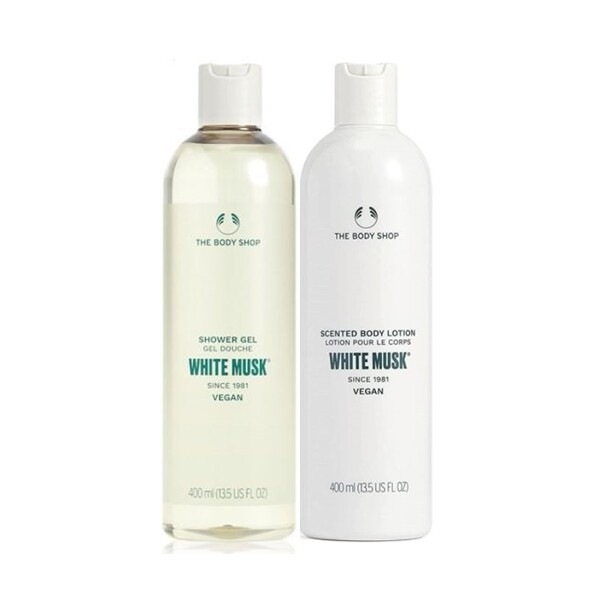 【The body shop】 ザ·ボディショップ ホワイトムスク 400ml 2点セット 贈呈品なくなり次第贈呈終了
