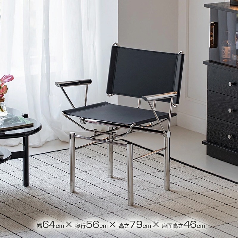 完成品　ダイニングチェア 北欧 レザー ステンレス パイプ 背もたれ椅子 チェア 一人掛け おしゃれ レトロ風 シンプル モダン デスクチェア ミティングチェア バウハウス デザイナーズチェア 高級感