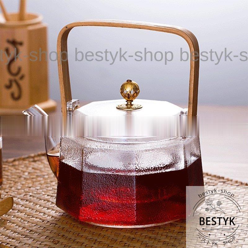 ガラス急須 直火用 耐熱ティーポット 紅茶ポット 煎茶道具 茶器 茶こし付き お茶会 急須 おしゃれ ガラス 耐熱ガラス 透明