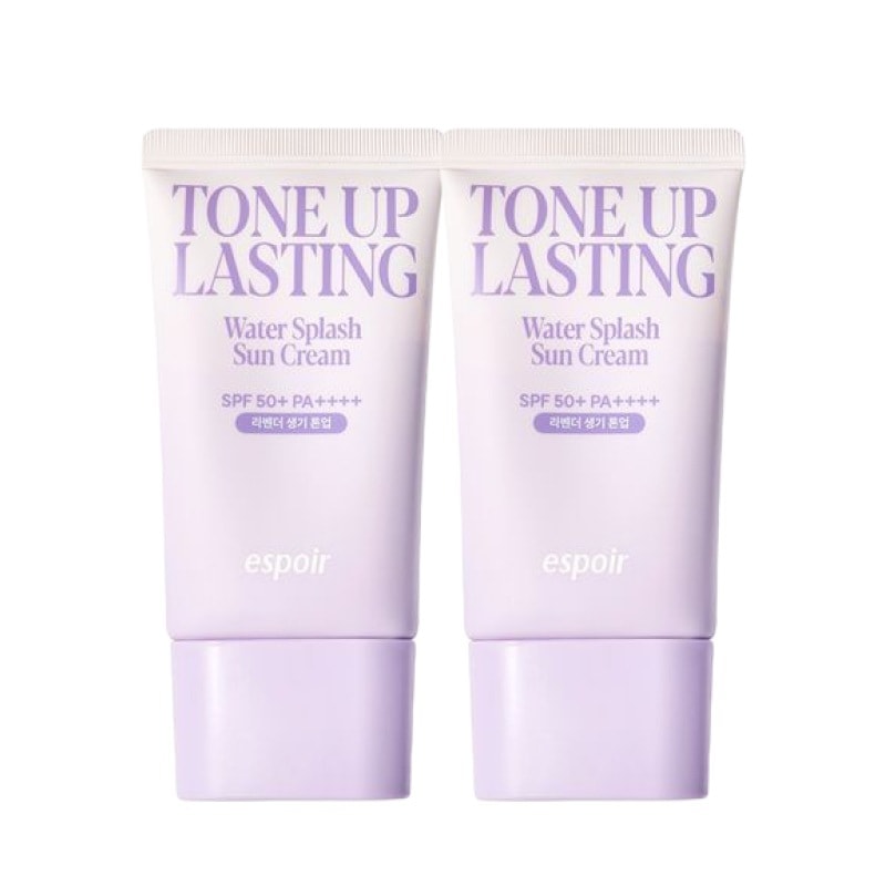[1+1]ウォータースプラッシュサンクリームトーンアップラスティング 日焼け止め SPF50+ PA++++ 60ml, 2個 / 韓国人気 トーンアップ 下地 日焼け止め