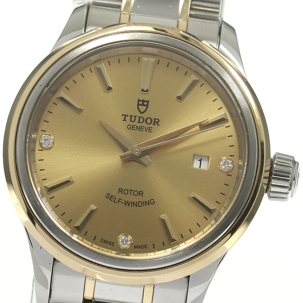 チュードル TUDOR 12103 スタイル cal.2671 3Pダイヤ 自動巻き レディース 美品 _837861【中古】 116,200円
