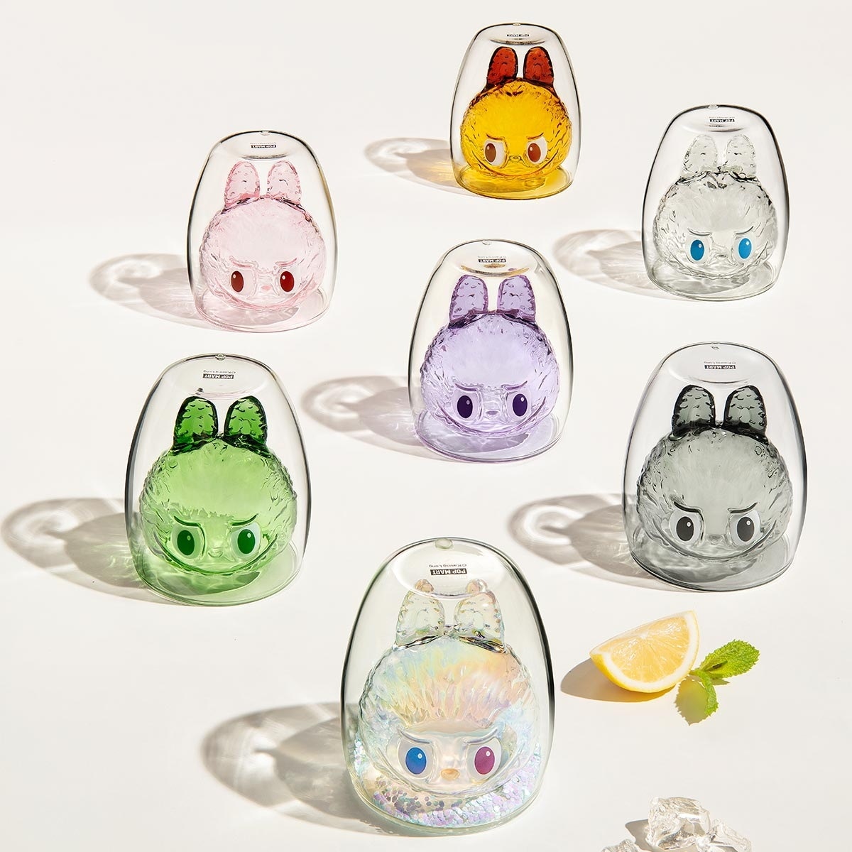 公式正規品POP MART LABUBU THE MONSTERS Double-walled Glass Blind Box タンブラー グラス マグカップ ガチャポン ブラインドボックス