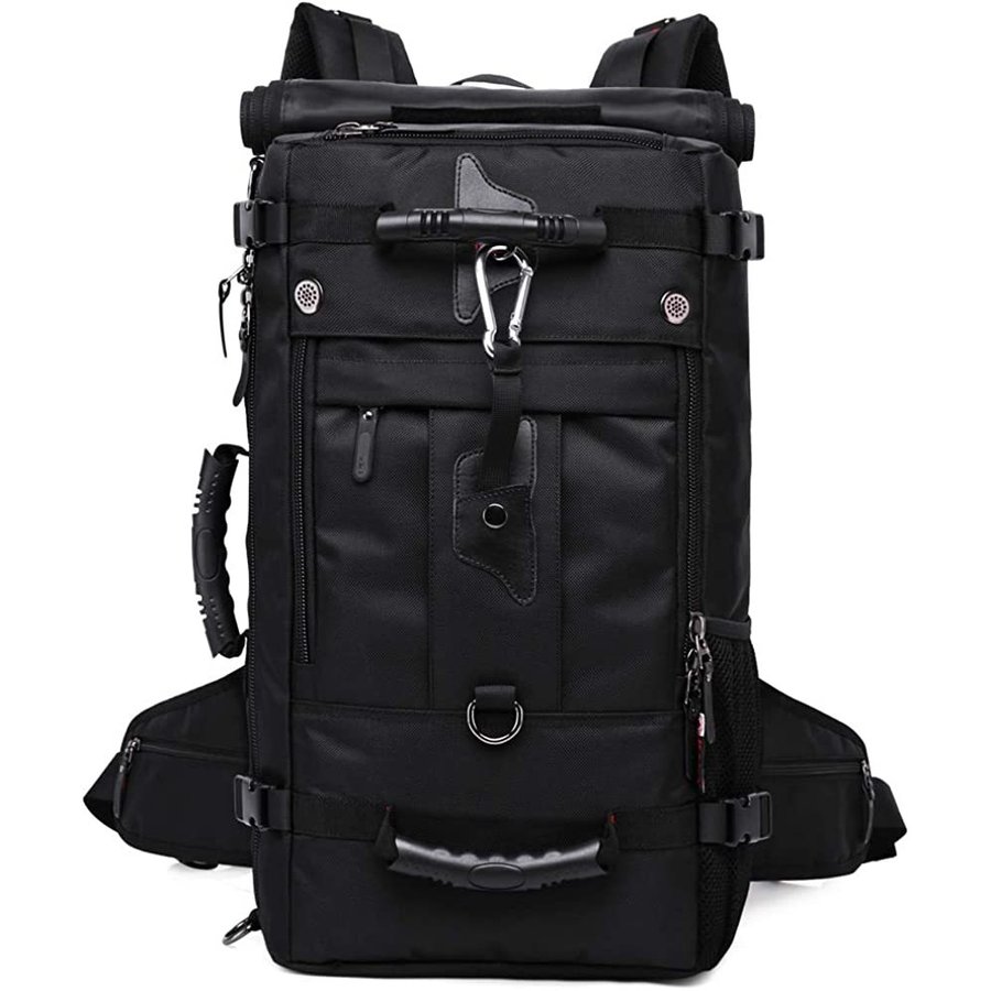 登山リュック40L 旅行 バックパック 15.6インチPC リュックサック スクエア 3way 多機能 防水 アウトドア 防災 大容量 リュック 登山 バックパック おしゃれ 黒