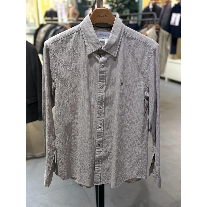 [坡州店] [] S/S イージーコットン カジュアルシャツ GR
