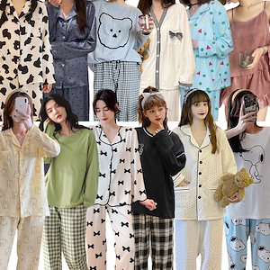 2022春夏新作大人気韓国パジャマなシルクパジャマレディース可愛パジャマ1/2/3点セットルームウェ
