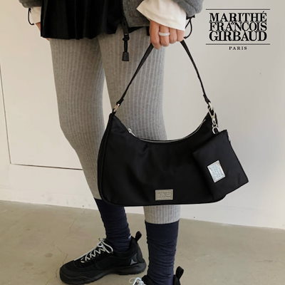 ★Marithe★ CLASSIC LOGO BUCKET BAG ★追跡可能★ Marithe Francois Girbaud CLASSIC LOGO BUCKET BAG black