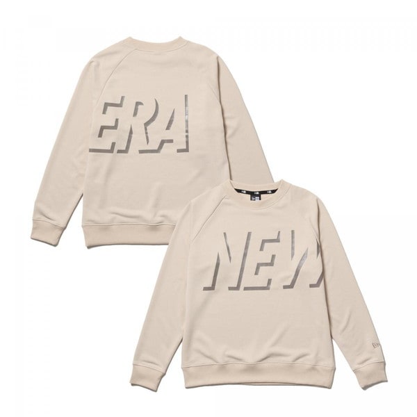 NEWERA ニューエラ ドライスウェット クルーネック Shadow Logo サンドベージュ Performance Apparel 14410195