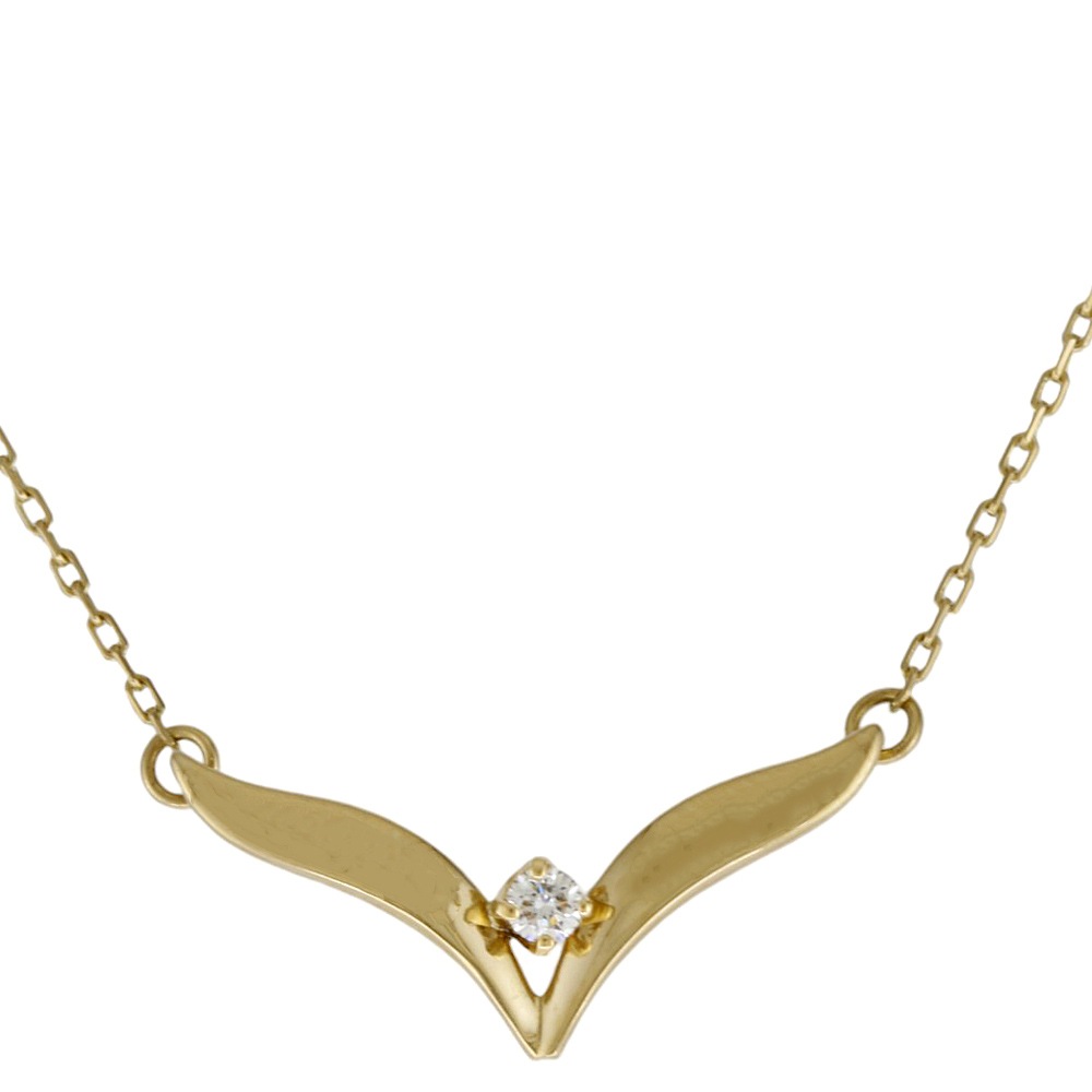 ミキモト ネックレス 18金 K18イエローゴールド ダイヤモンド MIKIMOTO 中古 美品ネックレス